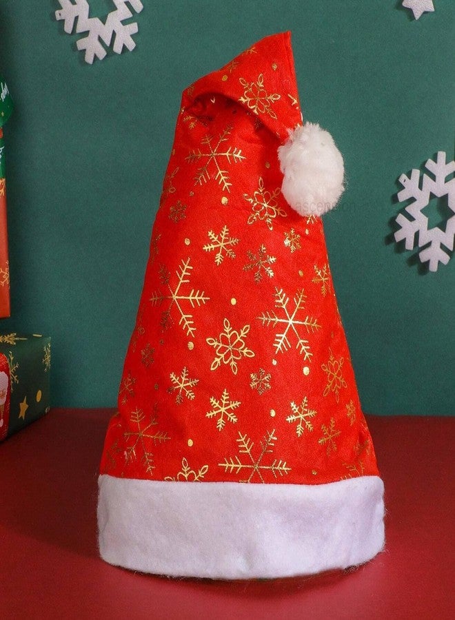 ascension Set of 2 Pcs Red Christmas Santa Cap Santa Claus Cap Merry Christmas Party Cap Hat for Christmas/Xmas Party Decoration (Pack of 2Pcs) - Image 1